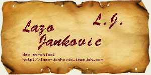 Lazo Janković vizit kartica